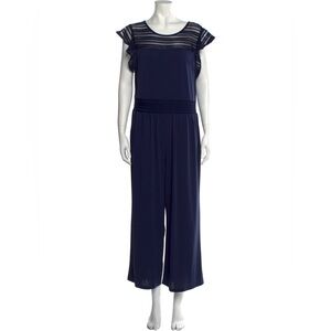 Michael Kors navy blue wide leg jumpsuit - M